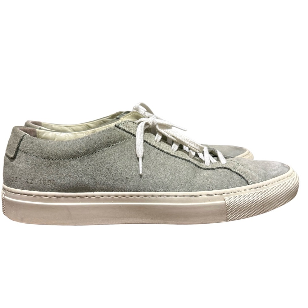 Common Projects sage green Suede Sneakers